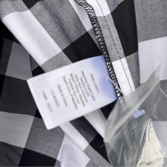 NWT Talbots x Oprah Magazine Black & White Sleeveless Button Tie Front Sundress - Picture 7 of 9